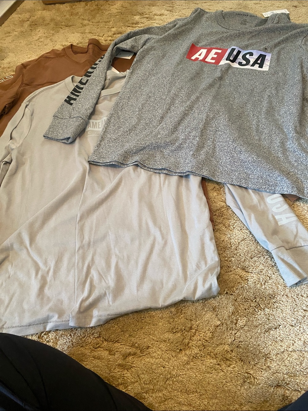 Men's Long-Sleeve Logo Tee - Gray/brown /grey